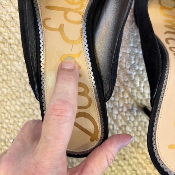 Sam Edelman Black Suede Pointed Toe Stiletto Mules Size 10 - Picture 11 of 15